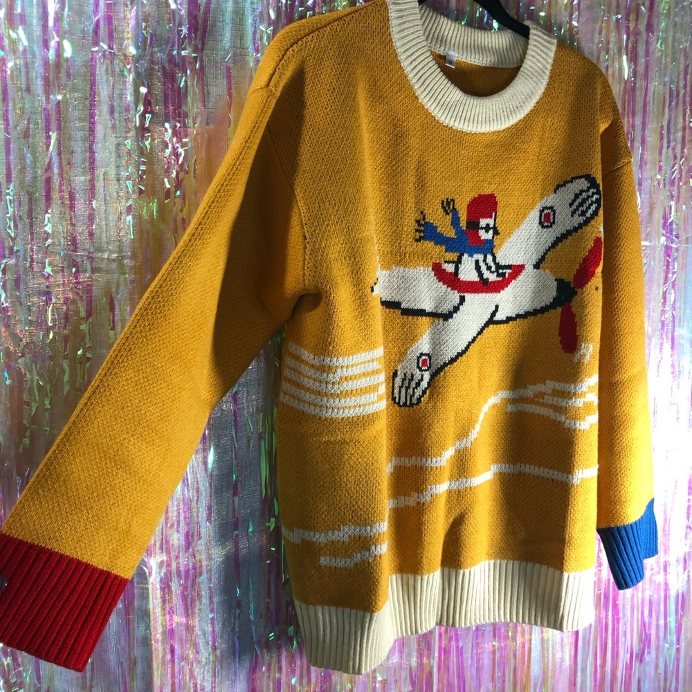 Colorblock Airplane Sweater - Picture 3 of 3